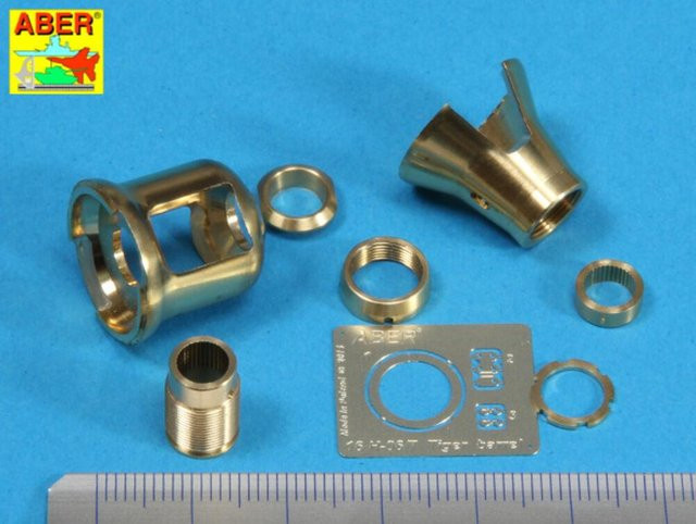 Tamiya Early muzzle brake Tiger I und Tiger II, Modellbauzubehör - Bild 1