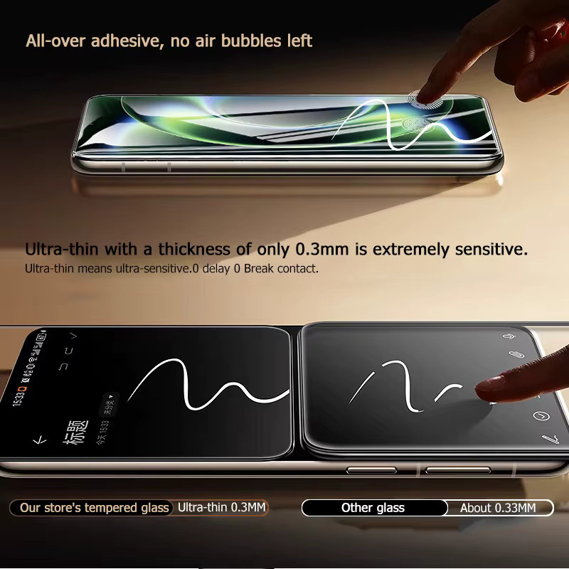 3er-Pack Xiaomi 17 Ultra Schutzglas mit 9H Härtegrad und Fingerabdruck-Entsperrung, transparentes Anti-Explosions-Displayglas zur vollständigen Abdeckung - Bild 6