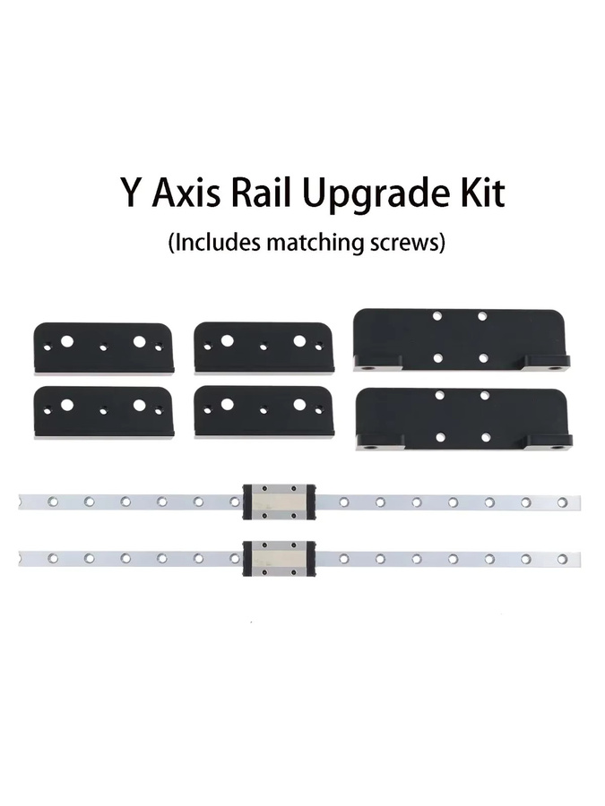 Blurolls ELEGOO Neptune 3/Pro/4 Plus MAX 3D-Drucker X/Y-Achse Schienen-Upgrade-Kit Führungsschiene in Schwarz - Bild 3