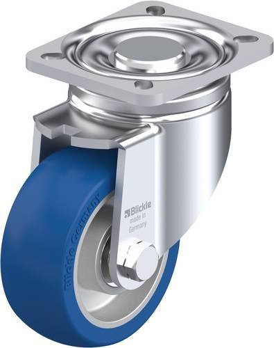 Blickle Lenkrolle LH-ALBS 100K-1 in Blau und Silber aus Stahl mit einem Rad-Durchmesser von 100 mm und einer Tragfähigkeit von maximal 320 kg - Bild 1