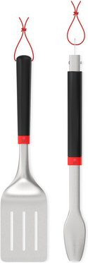 Weber Grillbesteck-Set aus Edelstahl mit Grillwender und Grillzange, 2-teilig, schwarz - Bild 1
