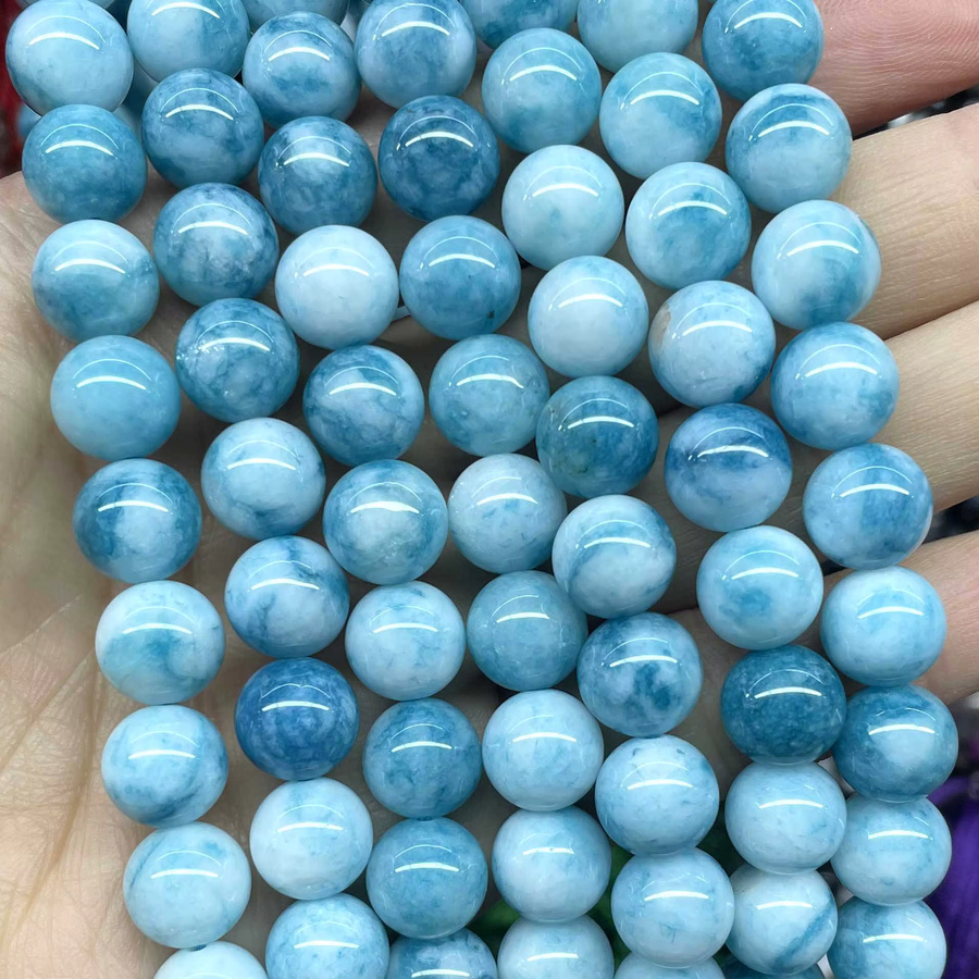 Perlen Larimar, Chalcedon, Bunt, Unisex - Bild 3