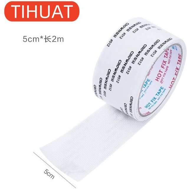 TIHUAT Selbstklebendes Moskitonetz Reparaturband aus Glasfaser für Fenster und Türen, Weiß, Breite: 5 cm, Länge: 2 m - Bild 1