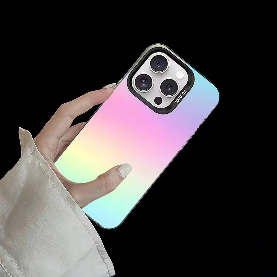 Glitzernde iPhone Schutzhülle mit Sternenhimmel-Gradient und Galvanisierung in Silber für iPhone 17 16 15 14 13 12 11 Pro Max X XS XR - Bild 2