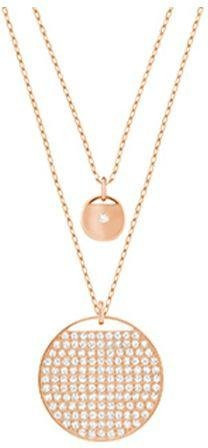 Swarovski Halskette, Runder Anhänger, Roségold, Kristall, Damen - Bild 1