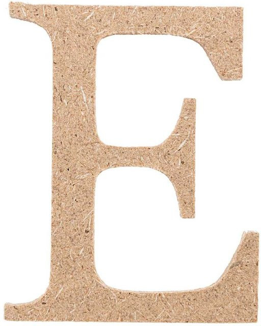 Rico Design Mini Großbuchstabe E aus MDF Holz - Bild 1