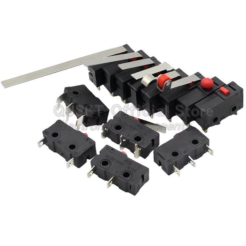 5 Stück KW12 Reise-Endschalter Mikroschalter Set mit Griff, 5A 125V/250V, KW11-3Z-2, KW12-N 2Pin/3Pin, KW12-A 1NO/1NC - Bild 2