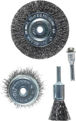 Kwb Drahtbürstensatz 4-teilig aus Edelstahl in Silber für Metall und Lacke - Bild 1