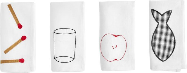 HAY Sobremesa Serviette 4er Set weiß modern - Bild 1