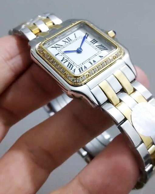 XCL Armbanduhr, Quarz, Edelstahl, Eckig, Weiß, Damen - Bild 1