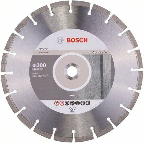 Bosch Diamanttrennscheibe Standard für Beton in Silber, Durchmesser: 300 mm - Bild 1