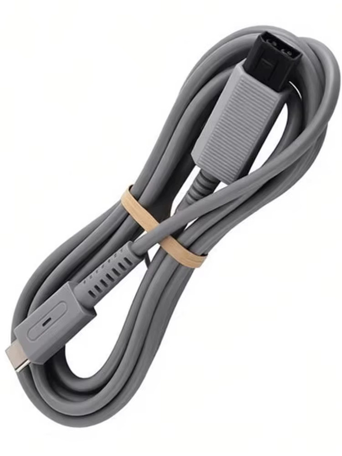 USB-C Ladekabel für Nintendo Wii mit LED-Anzeige, 45W PD Gaming-Stromversorgungskabel, grau, Länge: 1,8 m - Bild 4