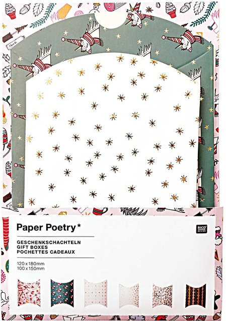 Rico Design Paper Poetry Geschenkschachteln Magical Christmas, 6 Stück, Multicolour - Bild 1