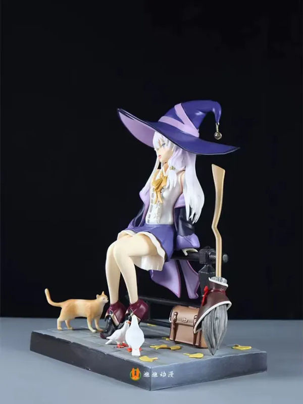Bandai Anime-Figur Wandernde Hexe Elaina in sitzender Pose mit Haustierszene, mehrfarbiges Sammlerstück aus Kunststoff zur Dekoration - Bild 7