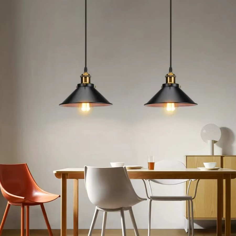 JOYINLED Nordic Industrie LED Pendelleuchte in Schwarz aus Metall für Schlafzimmer, Esszimmer und Küche - Bild 3