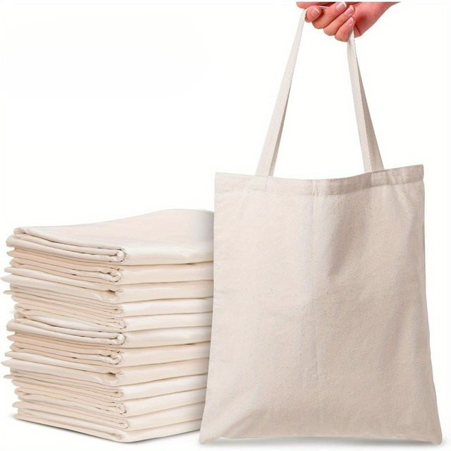 5/10er-Pack Sublimations-Leinentaschen in Beige für Heimwerker und Sublimationsdruck - Bild 1