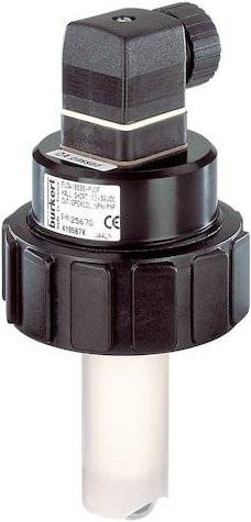 Bürkert Flügelrad-Durchflussmesser 8020 419587 in Schwarz mit Betriebsspannung 12 - 36 V/DC und Messbereich 0.3 - 10 m/s - Bild 1