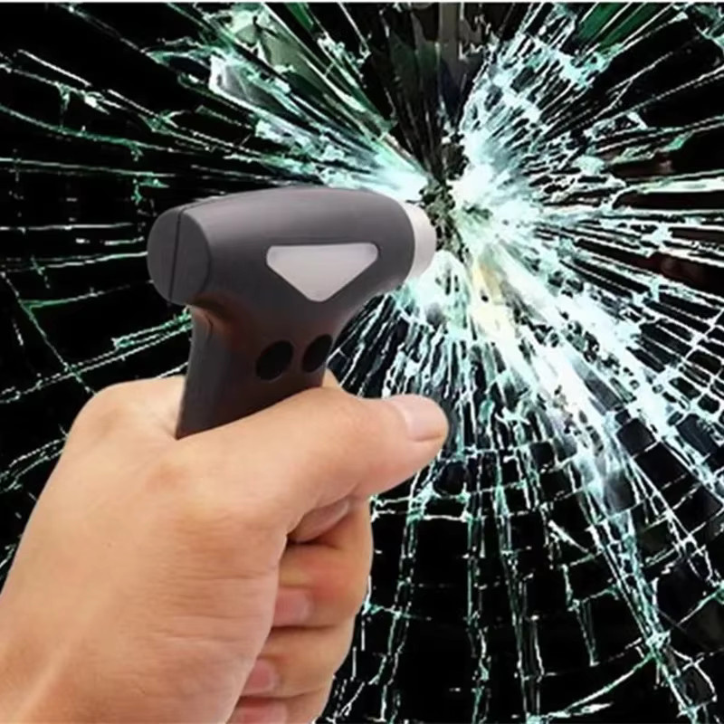 FATCOOL Mini Notfall Auto Hammer mit Sicherheitsgurt Cutter und Fenster Breaker in Schwarz - Bild 4