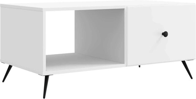 vidaXL Couchtisch in Weiß im Vintage-Design aus Holzwerkstoff, B/T/H: 90 x 50 x 40 cm - Bild 1