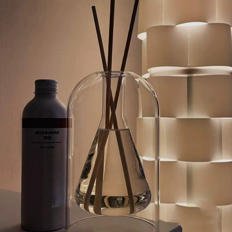 Moderne Aromatherapie-Diffusorflasche aus Glas in Transparent, Organizer für ätherische Öle - Bild 2