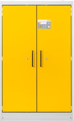 Cemo Sicherheitsschrank Typ 90 PROline 12/20 mit selbstschließenden Türen, grau/verkehrsgelb, B: 120 cm, T: 60 cm, H: 195 cm - Bild 1