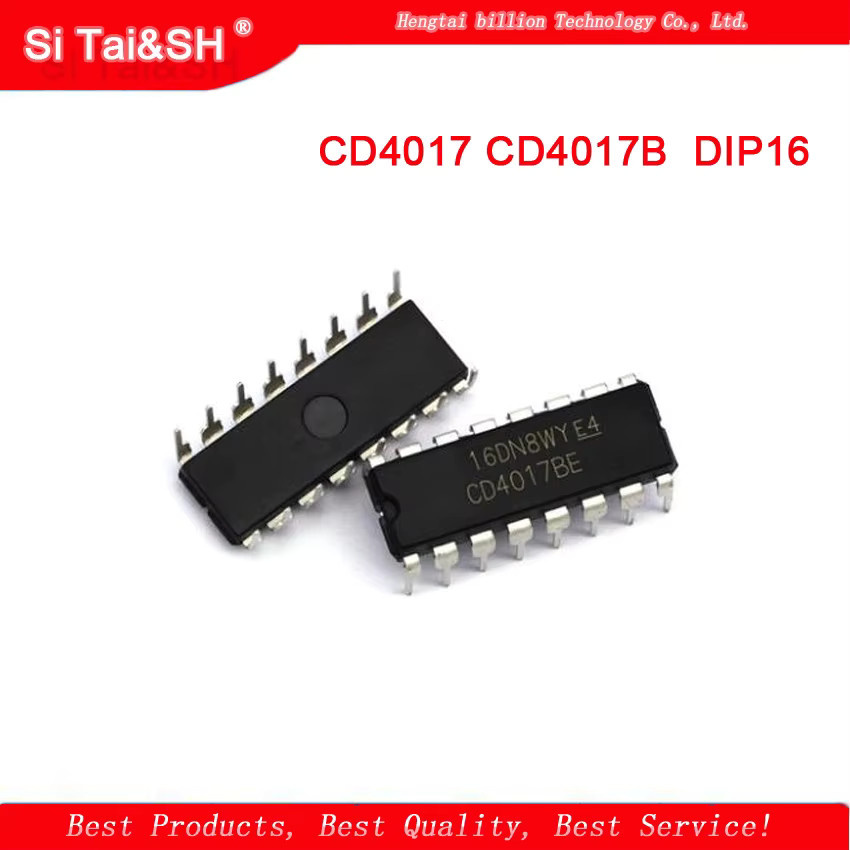 10er Set CD4017 Decade Counter IC von Si Tai&SH in Schwarz - Bild 2