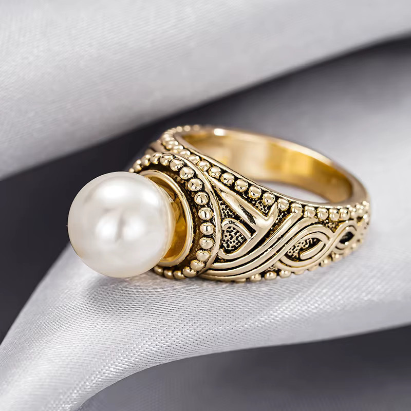 Huitan Damenring, Gold, Perle, Damen - Bild 2