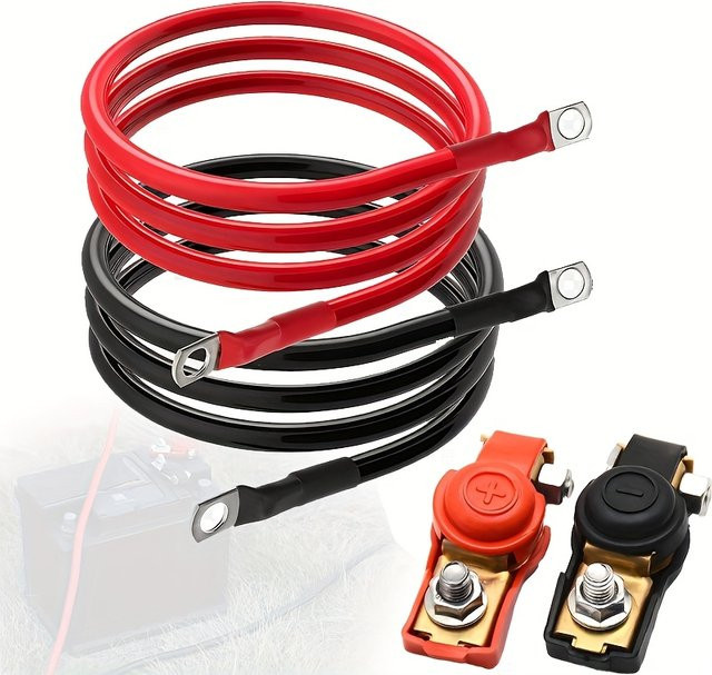 D2 Reinkupfer-Batteriekabel 10AWG für Auto, Motorrad und LKW zur Verbindung von Plus- und Minuspolen - Bild 1