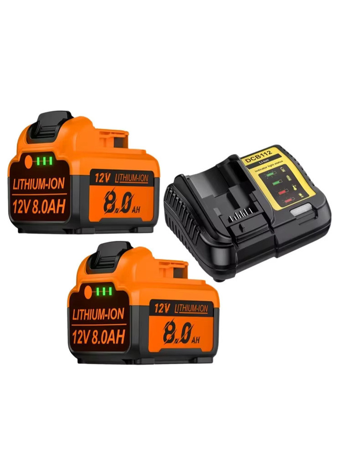 Bonacell DCB126 Li-Ion Ersatzakku 8000mAh für Dewalt 12V Werkzeuge, Farbe: Orange - Bild 6