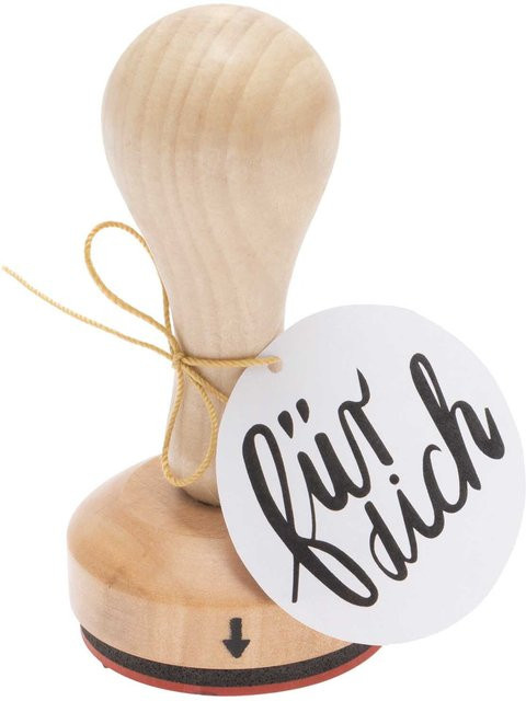 Rico Design Paper Poetry Stempel für dich aus Holz, H x B x T: 8 x 4,5 x 4,5 cm - Bild 1