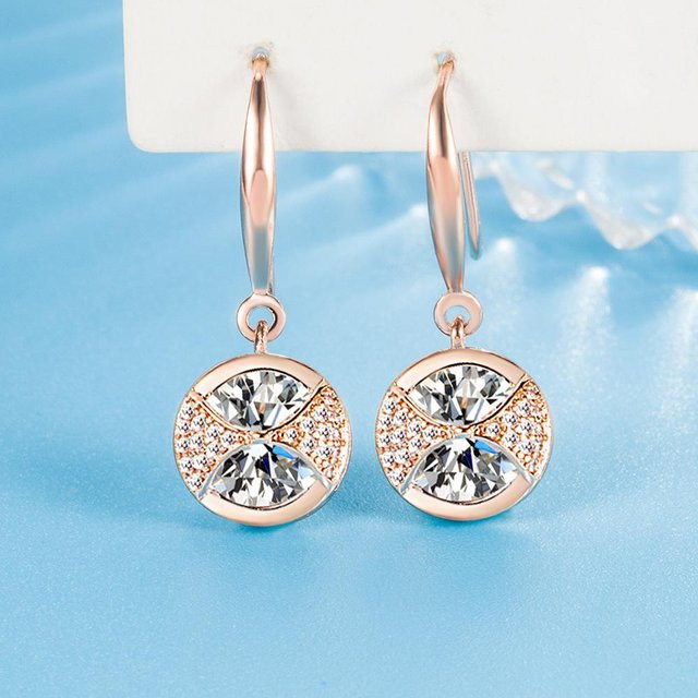 Lucky Star Jewelry Ohrringe, Kupfer, Roségold, Zirkonia, Damen - Bild 1