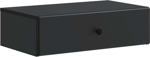 vidaXL Wandmontierter Beistelltisch in Schwarz, B/T/H: 59 x 34,5 x 17 cm - Bild 1
