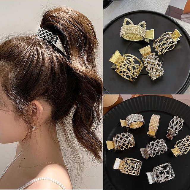 Haarkralle mit Perle und Strass, Damen - Bild 1