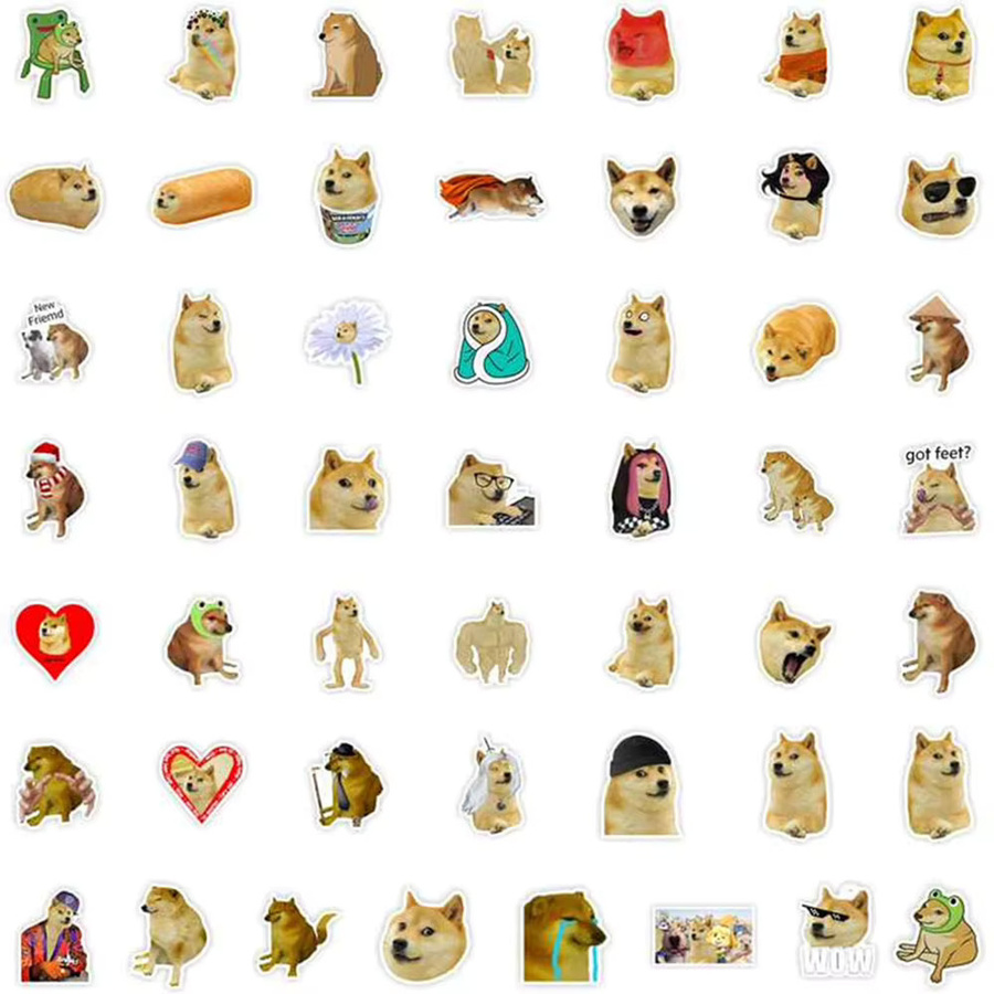 Rspctou Cartoon-Hunde-MEME-Aufkleber, Graffiti-Aufkleber, multicolor, 10-teiliges Set - Bild 3