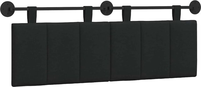 vidaXL Wandmontiertes Polsterpaneel Schwarz B: 150 cm, H: 55 cm, T: 5 cm - Bild 1
