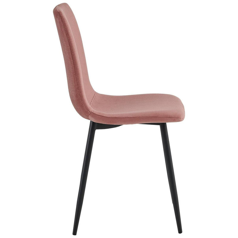 4er-Set Stühle Hela in Pink mit Cordoptik aus Microfaser, B/H/T: 44 x 92 x 54 cm - Bild 4