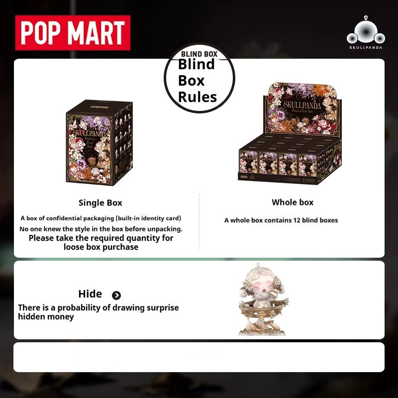 POPMART Skullpanda Petals In Four Act Series Blind Box Mystery Box Spielzeugfigur Puppe in Multicolor - Bild 2