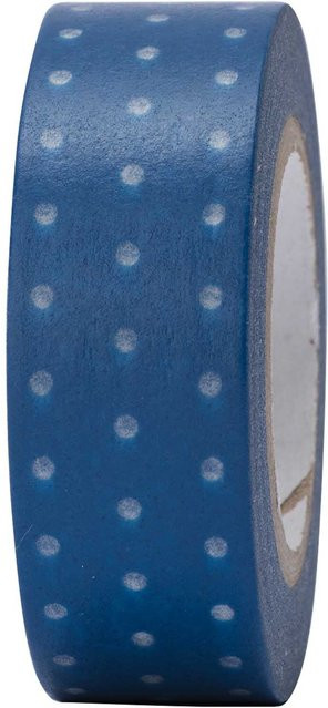 Rico Design Paper Poetry Washi Tape blau-weiß gepunktet Breite: 1,5 cm, Länge: 10 m - Bild 1
