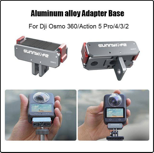 Magnetische Adapterhalterung aus Aluminiumlegierung für DJI Osmo Action 5 Pro 4 3, faltbare Halterungsbasis und Kamera-Stativ-Adapter-Zubehör - Bild 1