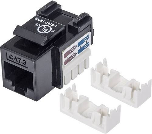 Intellinet RJ45-Einbaumodul Keystone CAT 6 Ethernet/LAN in Schwarz - Bild 1