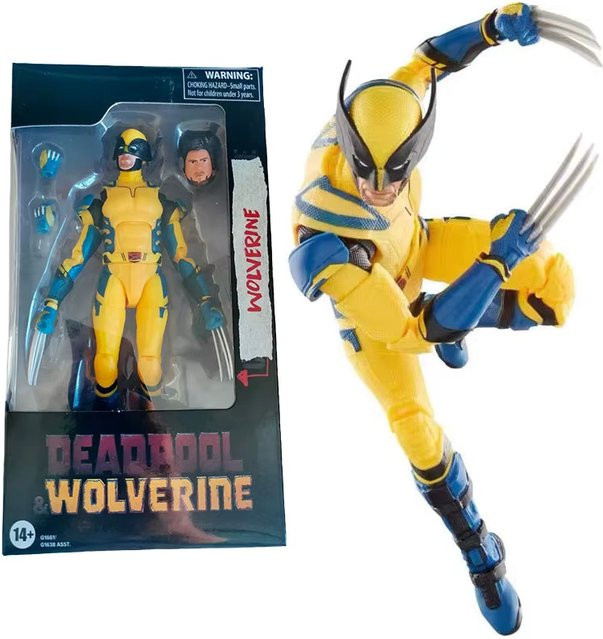 Hasbro Marvel Wolverine, Actionfigur, gelbes Kampfkostüm, 6-Zoll - Bild 1