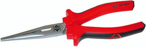 C.K Tools T3906 8 Spitzzange Long-nose aus Edelstahl Schwarz/Rot 200mm - Bild 1