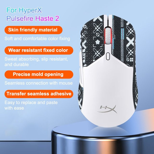 HyperX Pulsefire Haste 2 Anti-Rutsch-Gaming-Maus-Aufkleber in Multicolour für PC und Desktop-Gamer - Bild 1