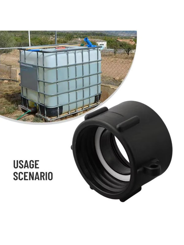 VIBRATITE Ventil Adapter Stecker für 1000L IBC Wasser Tanks, 60mm Fitting für Wasserbehälter und Fässer, Schwarz - Bild 7