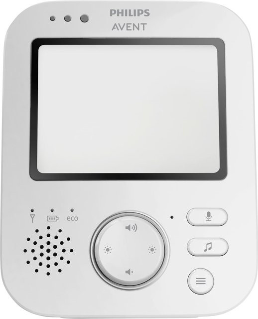Philips Avent Premium Video-Babyphone SCD892/26 mit Kamera, 3,5-Zoll-HD-Bildschirm, Nachtsicht und Zwei-Wege-Audio in Weiß und Grau - Bild 1