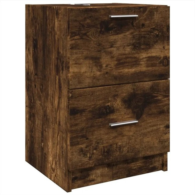 vidaXL Waschbeckenunterschrank Räuchereiche in Braun aus Holzwerkstoff, B/T/H: 40 x 37 x 59 cm - Bild 1