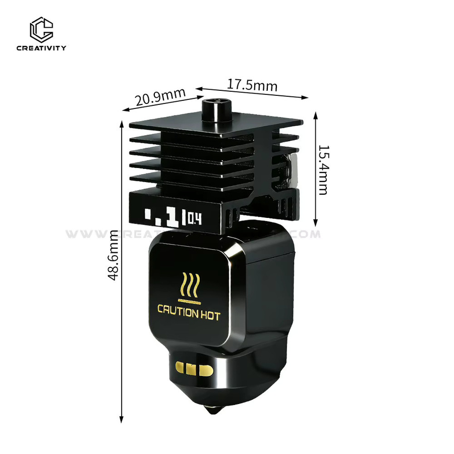 P2S Montage-Hotend-Kit für Bamboo Lab H2D und H2S mit austauschbaren Düsen in 0,2 mm, 0,4 mm, 0,6 mm und 0,8 mm in Schwarz - Bild 4