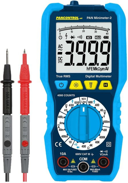 Pancontrol PAN Minimeter Digital-Multimeter True RMS 600 V CAT II in Blau - Bild 1