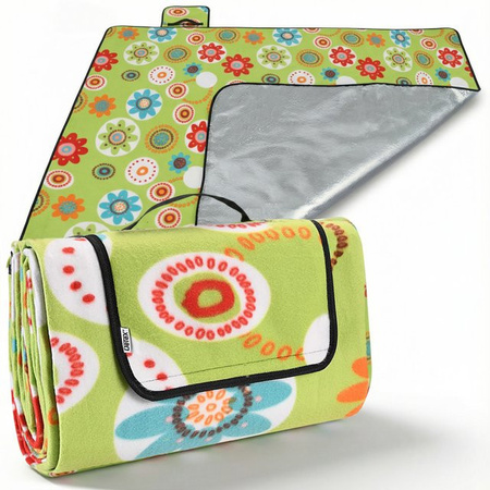 Picknickdecke mit Blumenmuster, Maße: 200 x 200 cm