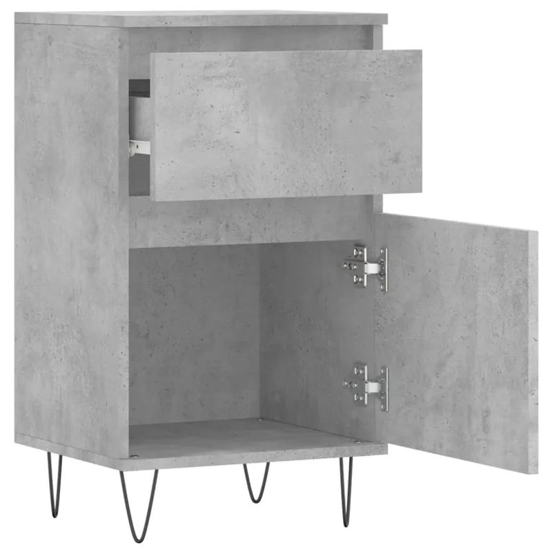 Vidaxl Kommode im Industrial Design aus Holzwerkstoff und Metall, Grau, B: 40 cm, T: 35 cm, H: 70 cm - Bild 2